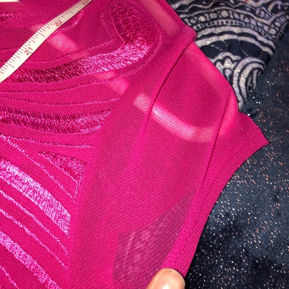 Beautiful pink lightweight INC Top sheer sleeves - Picture 7 of 7